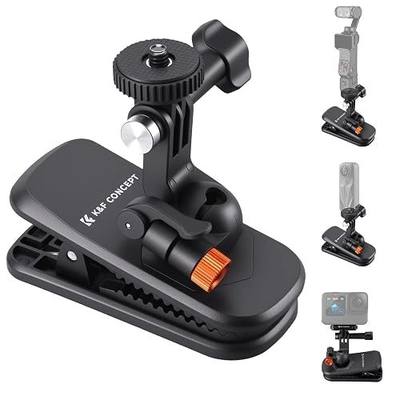 K&F CONCEPT Magnetic Backpack Clip Mount Sun Visor Holder for Action Camera | Compatible with DJI Osmo Action 6/3/4/5 Pro, 360° Rotation Ball Joint Holder for GoPro Hero 13 12 11, Insta360 X5 X4 X3 PP17
