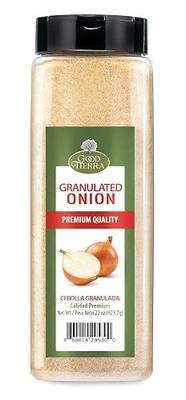 Good Tierra Granulated Onion 22 oz - Dehydrated Onion Powder for Cooking, All Purpose Seasoning, Culinary Gourmet Spice