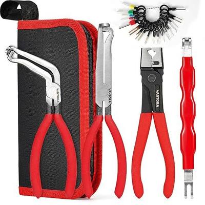 Electrical Disconnect Pliers,Hose Clamp Pliers,Elertrical Connector Separator Tool,Terminal Removal Tool,Vantora 5Pcs Automotive Tool Set for Car Fuel Line & Wiring