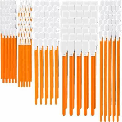 Cleaning Lab Swab Kit 100 PCS Microfiber Knitted Polyester Cleaning Sticks Professional Lint Free Lab Swabs for Printer, Gun, Optics Lens, Camera, Arts and Crafts, Automotive Detailing (5 Sizes)