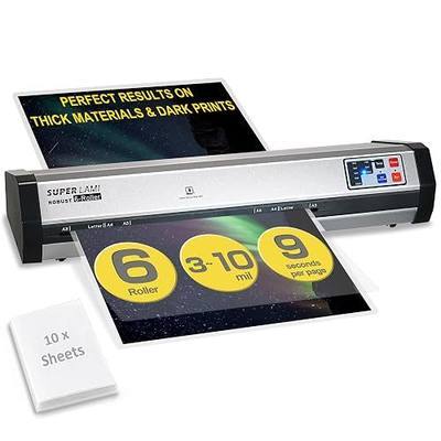 SINCHI 13-Inch, 6-Roller Commercial Laminator, 3–10 Mil, 2-Min Warm-Up, 81 inches/min (9 sec/Page), Heavy Duty, Ideal for Schools, Offices & Print Shops