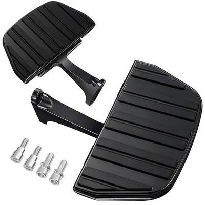 PBYMT Motorcycle Passenger Footboard Floorboard with Mount Bracket Kit Fit for Harley Davidson Touring Road King Street Glide Road Glide Electra Glide Ultra Classic 1993-Later Black