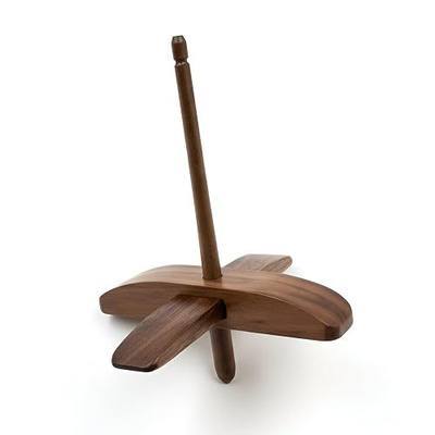 HAND U JOURNEY Turkish Drop Spindle, Black Walnut Wood Hand Spindle with 5.7’’ Shaft – Center Pull Yarn Ball Spinner for Hand Spinning Wool, Alpaca & Fiber Art