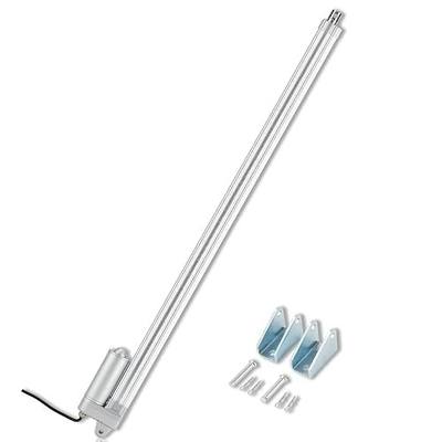 Heavy Duty 617lbs/2800N Solar Tracker Linear Actuator, 0.2"/s Speed Electric Actuator with Mounting Brackets, 12V IP67 Waterproof 24inches Stroke Linear Motion Actuator