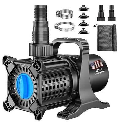 OYO WATER Pond Pump, 2600 GPH Adjustable Flow Submersible Water Pump with Filter Bag, Copper Motor, IPX8 Waterproof for Outdoor Koi Pond, Fountain, Waterfall, Hydroponics