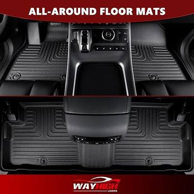 Wayhigh® Floor Mats & Backseat Cargo Liner for Mazda CX90&CX-90 PHEV 2024 2025 2026 7 Seats 2nd Row with Bucket Seat or Captain Seat (60/40 Velcro Tape Fixed Backmats) TPE 3 Rows Waterproof Car Mat