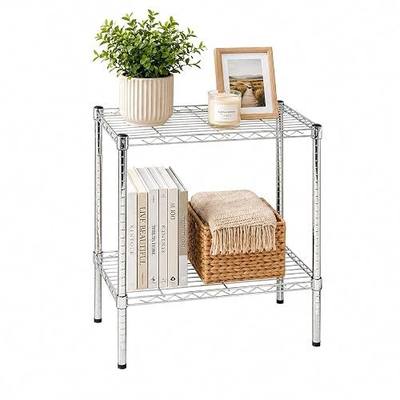 4-Tier Wire Shelf, 250 lb/Shelf, NSF Pantry Rack, 14x24 in | No-tool assembly; caster-ready design converts to a rolling cart (casters sold separately)