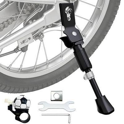 Kickstand for Kids Bike,Upgraded Adjustable Kids Bike Kickstand for 14 16 18 20 22 Inch Kids Bike,Aluminum Alloy Easy Install Universal Rear Kids Bicycle Kick Stand. (black)