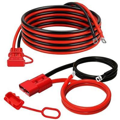 24FT Winch Wiring kit Quick Disconnect Winch Power Cable Quick Disconnect Cables 4 AWG Copper Wiring for Forklift Car Motor Tractor UTV & Off-Road Winches(6.7m Wiring)