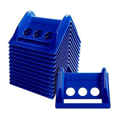 4" Flatbed Edge Protectors 24 Pack Plastic Corner Protector with Carrying Case, Strap Corner Protectors for Flatbed Cargo Load Truck Shipping, Blue