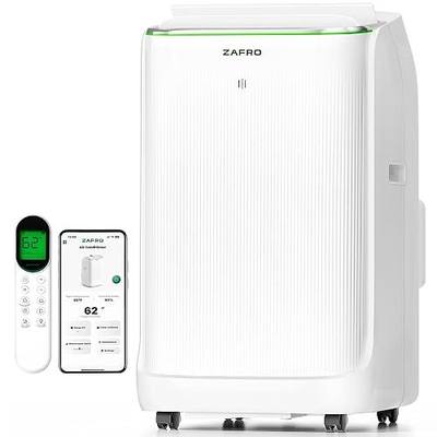 ZAFRO Smart Inverter Portable Air Conditioners, 16000 BTU (12000 BTU SACC) Dual Hose Portable AC Unit with Energy Saving/Ultra Quiet(42dB)/Drainage-free Cooling/APP/Remote for Multi-Scenario Use