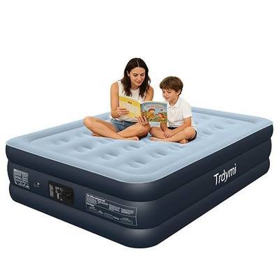 18-Inch Full Air Mattress with Built-in Pump, 650 lbs Weight Capacity, Portable Storage Bag for Camping, Home & Travel