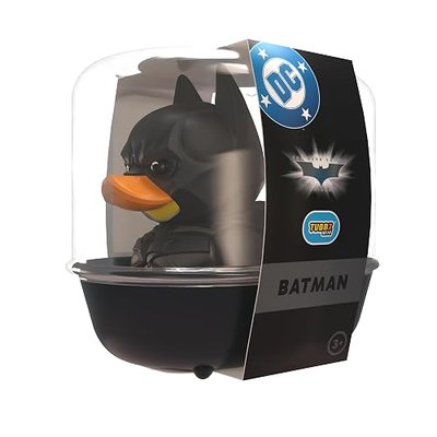 TUBBZ Mini: Batman the Dark Knight - Batman Cosplaying Rubber Duck Vinyl Figure – Official Collectible for Fans of DC Comics | Official Merchandise of Batman Dark Knight DC Movies, Collectable Figurines, Mini Vinyl Duck with bathtub for display ,décor