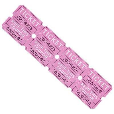 Double Raffle Tickets 100 Pack, Pink Diaper Tickets Sheets 2 x 2 in for Fundraisers, Events, Carnival, Entry, Door Prize, Classroom Reward, Prize Drawings, Baby Shower Party