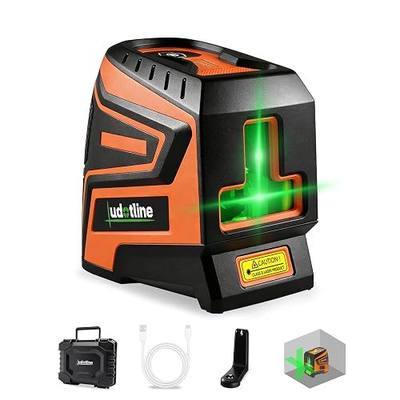 Lasers Level, 2-Line Green Self-Leveling Cross Line Laser, USB-C | Auto self-levels in 2 seconds with ±3mm accuracy at 10m. Manual mode supports angled layouts and custom projects