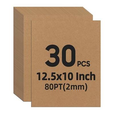 Rempry 30 Sheets 10" x 12.5" Thick Chipboard (2mm / 80 PT), Sturdy Brown-Core Book Board for Bookbinding, Box Making, Book Covers, Scrapbooking & DIY Crafts