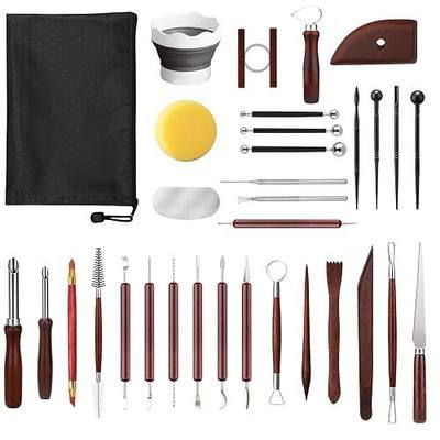 Clay Tools Clay Sculpting Kit Modeling Carving Tools Set for Pottery Clay | 33 PCS Pottery Tools Kit Shaping & Dotting Supplies for Beginners Adults
