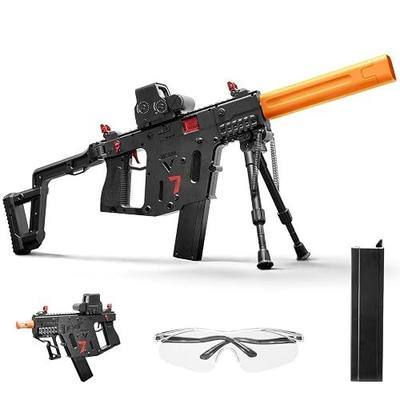 Larmside Automatic Blaster JellyBullet Shooting Game, 18+ | Nylon Body 170 FPS Automatic Repeating & Manual Single Mode, 2PCS Manual Spring Clip
