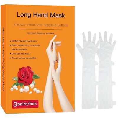 3 Pairs Moisturizing Hand Mask with Avocado and Shea Butter Oil effectively soothes and repairs dry, rough hands. Natural plant-based gloves suitable for both men and women.