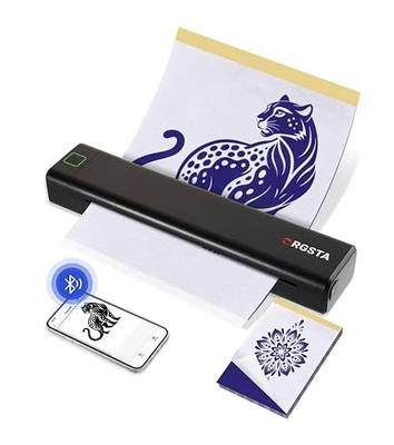 ORGSTA Tattoo Stencil Printer, Wireless Thermal Tattoo Printer with 10pcs Transfer Paper, Compatible with Phone/Tablet/PC, Tattoo Supplies for Tattoo Artists & Beginner - S008
