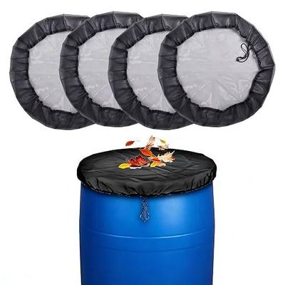 39 Inch Rain Barrel Mesh Cover 4 Pack with Drawstring | Water Collection Barrel Netting Screen Helps Keep Leaves and Debris Out for Rain Collection Buckets