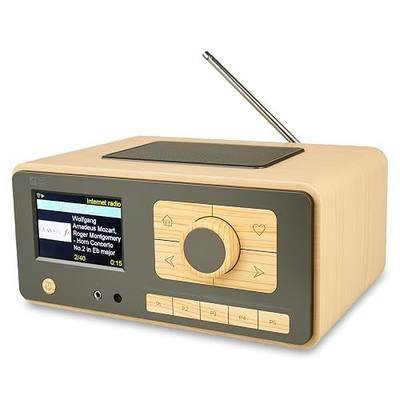Ocean Digital WR-393 WiFi Internet Radio with FM, Podcast, Bluetooth Speaker, 3.5" Color Display, 30,000+ Stations, UPnP/DLNA Streaming, Dual Alarm Clock, Sleep Timer, Remote Control, Mains Powered