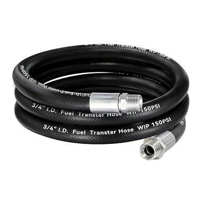 3/4" Fuel Transfer Hose 10FT - Farm Pump Hose with Male NPT Fittings, Compatible with Diesel, Gasoline, Kerosene, Biodiesel for Fuel Dispensing, Transfer, Tanks and Tubing