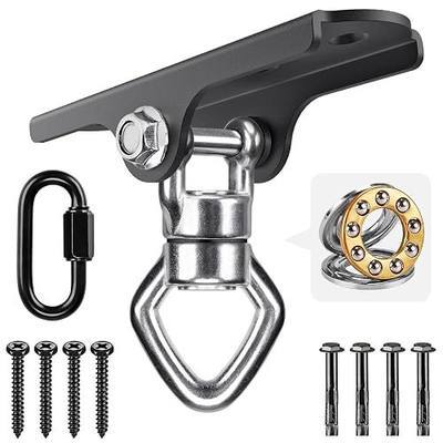 360° Swivel Swing Hanger with Ball Bearing Swing Ceiling Mount Hanging Chairs Hanger 900 LBS Capacity Aerial Silks Mount Hardware for Hammock Chair, Porch Swings, Tire Swings, gym rings, Heavy Bag