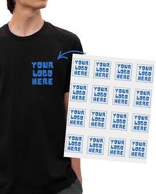 Custom Size DTF Logo Iron on Transfers 2/3/4/5/6/8/10/12 inch Personalized Your Logo Heat Transfer Stickers Patches Ready to Press for Tshirts