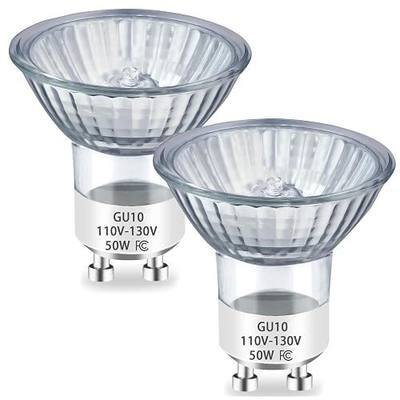GU10 Halogen Bulbs 50W 110V, MR16 GU10+C Halogen Light Bulb for Candle Warmer Lamp Dimmable, Scented Wax Burner | 2 Pack