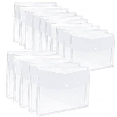 15 Pack Plastic Envelope Folders with Snap Closure, Expansion | Expandable Plastic File Folders, Plastic Envelopes for Documents, Letter/A4 Size File Storage for Office School Home