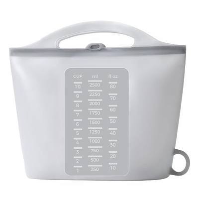 Large 85oz Silicone Microwave Steam Sterilizer Bag for Baby Bottle, Breast Pump Parts Other Toddler Accessories, Portable Travle Reusable Sterilizing Storage Bag, Cooking Bag for Vegetables