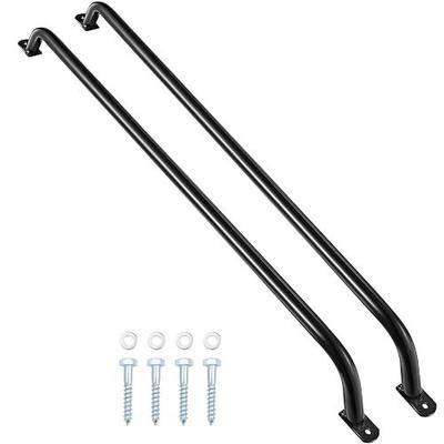 Lounsweer 2 Pcs,39 Inch Playground Safety Handles, Long Grab Bars,Black | Playhouse Ladder Handles, Treehouse Accessories, Rock Climbing Wall, Metal Grab Bars, Safety Handrails, Playground Equipment