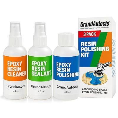 Resin Polishing Kit for Epoxy Resin, 3Pcs Polish & Scratch Removal | All-in-One Epoxy Resin Polish - Cleans, Polishes & Seals. Restores shine on resin art and buffs out light scratches