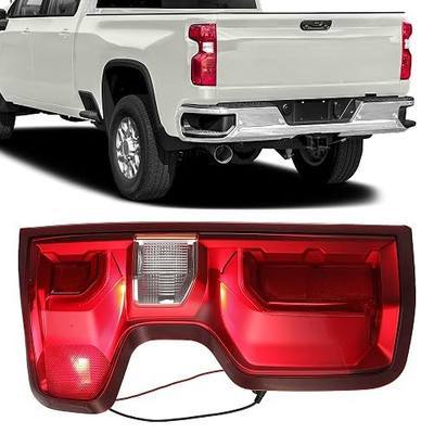 LED Tail Light Assembly fit for Chevrolet Silverado 1500 2019-2026, for Chev Silverado 2500HD 3500HD 2020-2023 Left Driver Side LED Style Taillights Brake Rear Lamp with Bulb and Harness 84678149 | Left Driver Side LED Style Taillights Brake Rear Lamp with Bulb Harness for Chevrolet Silverado 2500HD