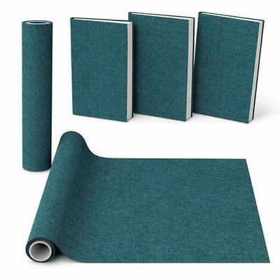 Dark Blue Bookbinding Linen Fabric 57" x 17.3" for DIY Book Covers, Archival Grade Thick Backing, Durable Fray-Resistant Cloth for Wedding Albums, Scrapbooks & Custom Binding, Multi-Color Options