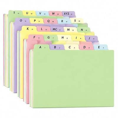 1 Set A-Z Alphabetical File Folder Guide Dividers, Alphabetic and Number Top Label Files, Legal Size, 25 Sheets Letter Size 1/5 Cut Positions File Cabinet Dividers for Office Home School