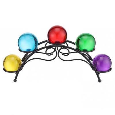 Frienda Sphere Holder Crystal Stands for Display Eggs Display Stand Ball Holders Metal Sturdy Iron Multi-sphere Crystal Ball Sphere Globe Office Home Decor Ornament(10.6 Inch)