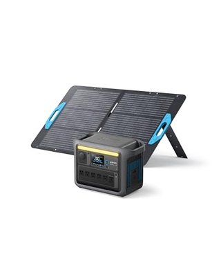 Anker SOLIX C1000 Portable Power Station with 100W Solar Panel, 1800W Solar Generator, LFP (LiFePO4) Battery, 4 AC Outlets, Up to 2400W for Home, Power Outages, and Outdoor Camping, A1761
