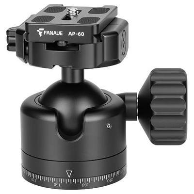 FANAUE Low Profile Tripod Ball Head 40mm Tripod Head 360 Panorama Ball Head Mount for Tripod, Monopod, DSLR, Camcorder, Compatible with Arca Quick Release Plate Max Load 22lbs