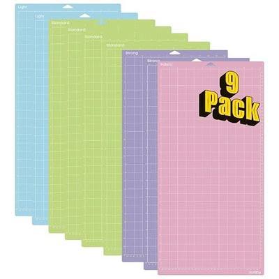 Cutting Mat Variety Pack (9 Count, 12in x 24in) Compatible with Cricut Maker 3/4//Explore 3/4/Air 2/One, Adhesive Sticky Cutting Mats