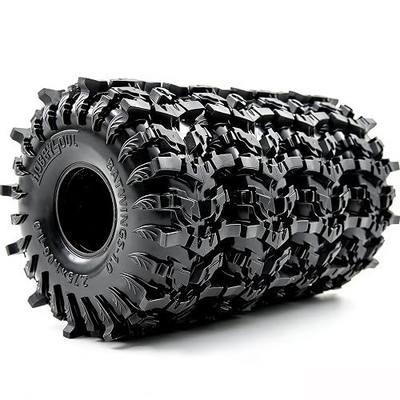 HOBBYSOUL 1.0 Tires - 70 * 27mm Tall Batwings 4-Pack Fits TRX4M SCX24 | Super soft sticky mud crawler tire with foam inserts, For 1/24 SCX24 & 1/18 TRX4M High Trail micro RC Crawlers Upgrades