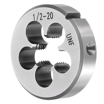 PATIKIL 1/2"-20 UNF Round Threading Die, Right Hand Alloy Steel Machine Thread, Non-Adjustable Repair Screw Cutting Tool for Mild Steel, Copper, Aluminum