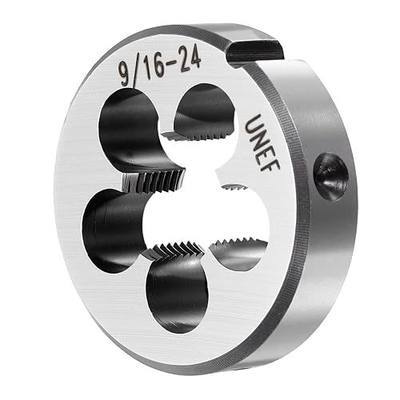 PATIKIL 9/16"-24 Round Threading Die, Right Hand Alloy Steel Machine Thread, Non-Adjustable Repair Screw Cutting Tool for Mild Steel, Copper, Aluminum