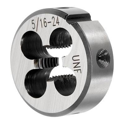 PATIKIL 5/16"-24 UNF Round Threading Die, Right Hand Alloy Steel Machine Thread, Non-Adjustable Repair Screw Cutting Tool for Mild Steel, Copper, Aluminum