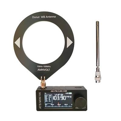 Upgraded ATS MINI V4B Radios with Exquisite Metal Shell, SI4732 Pocket Shortwave Radio, Portable AM/FM/LSB/USB Full Band Receiver, with Built-in Headphone Amplifier, Speaker and Hi-Z