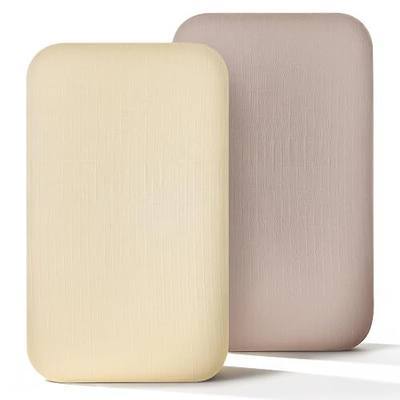 HARPPA Cuddly Bassinet Sheets, Bamboo Viscose Cotton, Oeko-TEX Certified | 2 Pack, Soft and Breathable, Stay Put Fit, Deep Pocket, Elastic Skirt, Reinforced Edges, Lightweight Muslin Fabric