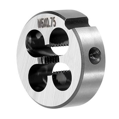 PATIKIL M6 x 0.75mm Round Threading Die, Metric Right Hand Alloy Steel Machine Thread, Non-Adjustable Repair Screw Cutting Tool for Mild Steel, Copper, Aluminum