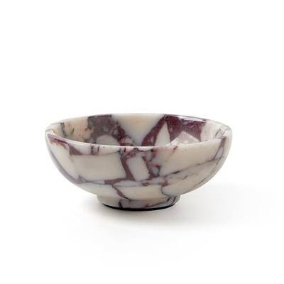 Luxury Natural Marble Catchall Bowl – Small 5.9-Inch Calacatta Viola Marble for Entryway Table Key Holder, Decorative Jewelry Dish for Bedroom, Trinket Tray for Home Decor