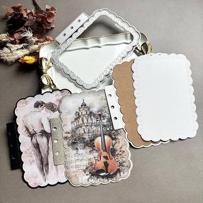 Rectangular Loose-Leaf Lace Die Cuts for Card Making, Background Frame Vintage Cutting Dies DIY Album Scrapbooking Decor Paper Craft Metal Die Cuts Party Wedding Decorations